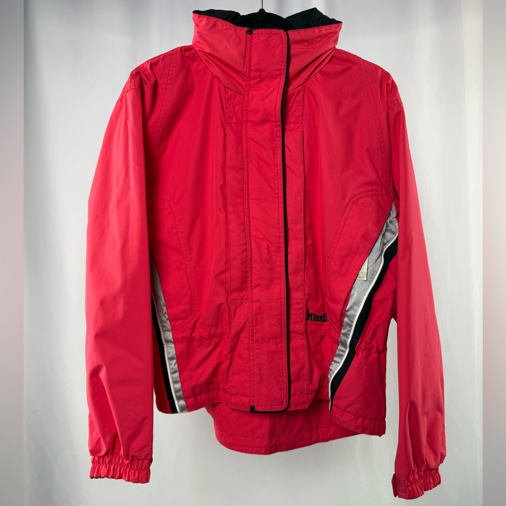 Marker Zip Up Hidden Hood Snowboarding Jacket in‎ Bright Red Size 8